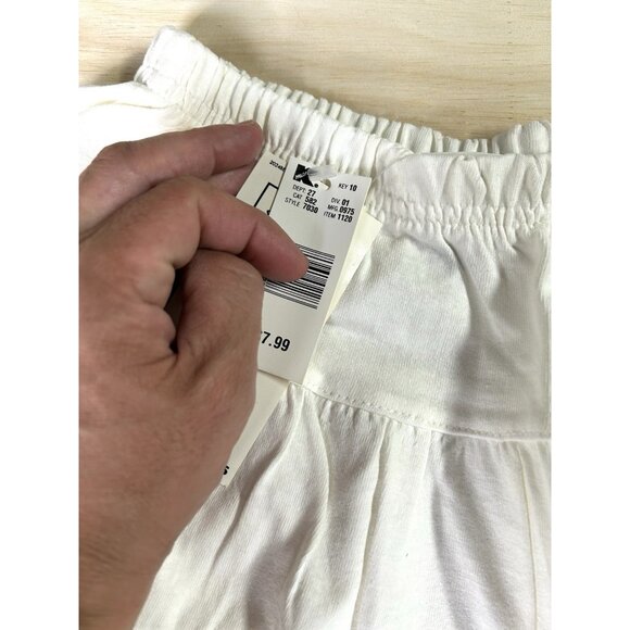 Vintage Pull On Elastic Waist White Shorts Basic Edition Kmart Women’s Small - Picture 4 of 12